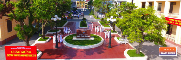 Khuôn viên trường đại học Kinh tế Kỹ thuật Công nghiệp Nam Định 
