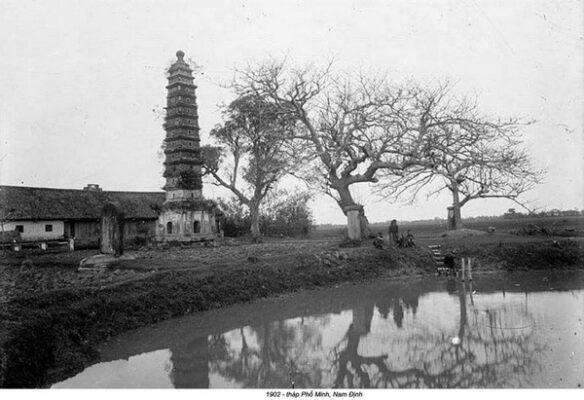 Hình ảnh tháp Phổ Minh thời xưa 