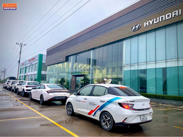 Showroom Hyundai Nam Định có không gian rộng lớn và ở vị trí đắc địa 