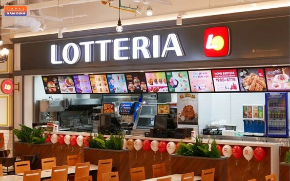 Cửa hàng Lotteria Nam Định nằm trong trung tâm thương mại Nam Định