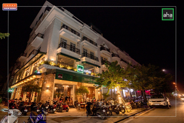 Quán Aha Cafe Nam Định có không gian mở cực thoáng