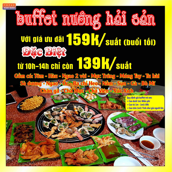 Menu các món nướng tại Tửu Quán Nam Định 