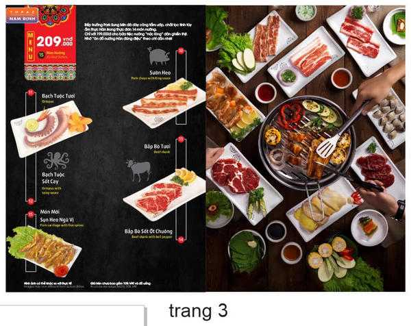 Combo lẩu nướng với giá 209k tại King BBQ Buffet Nam Định