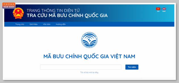 Trang web chính thức của TRANG THÔNG TIN ĐIỆN TỬ TRA CỨU MÃ BƯU CHÍNH QUỐC GIA