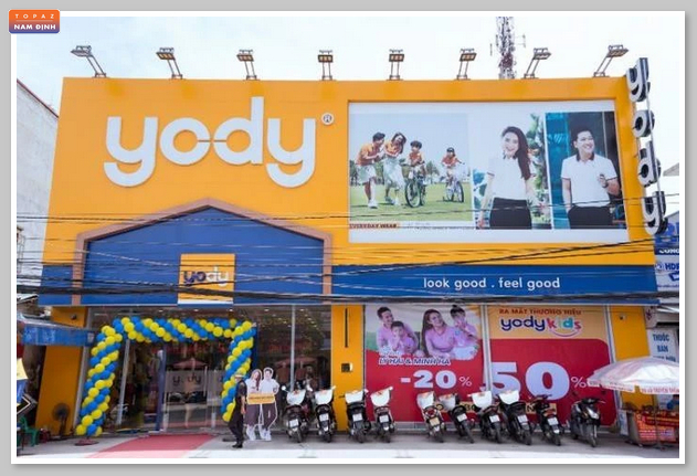 Cửa hàng Yody tọa lạc ở nhiều con đường lớn tại Nam Định 