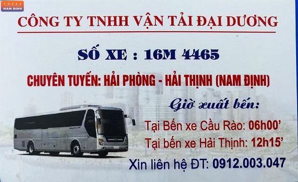 Thông tin liện hệ của nhà xe Đại Dương