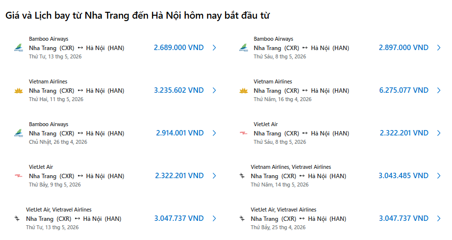 Thường xuyên kiểm tra giá vé